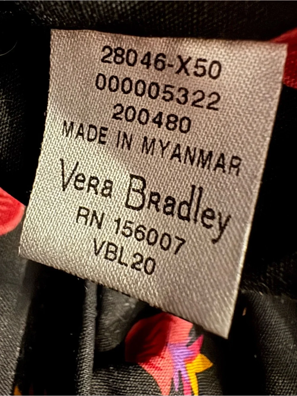 Vera Bradley Utility Tote Rosa Floral Recycled Cotton